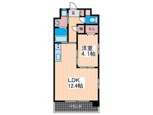 コンフォート東白島の物件間取画像